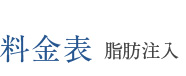 料金表 脂肪注入