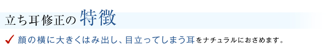 立ち耳修正の特徴