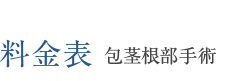 料金表 包茎根部手術
