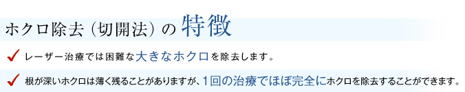 切開法の特徴