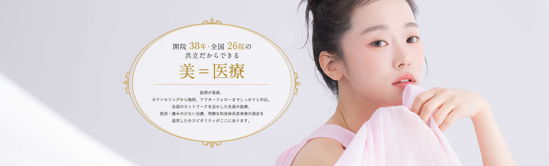 開院38年・全国26院の共立だからできる「美＝医療」