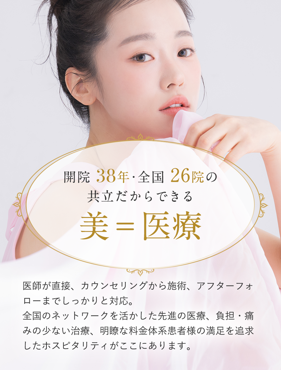 開院38年・全国26院の共立だからできる「美＝医療」